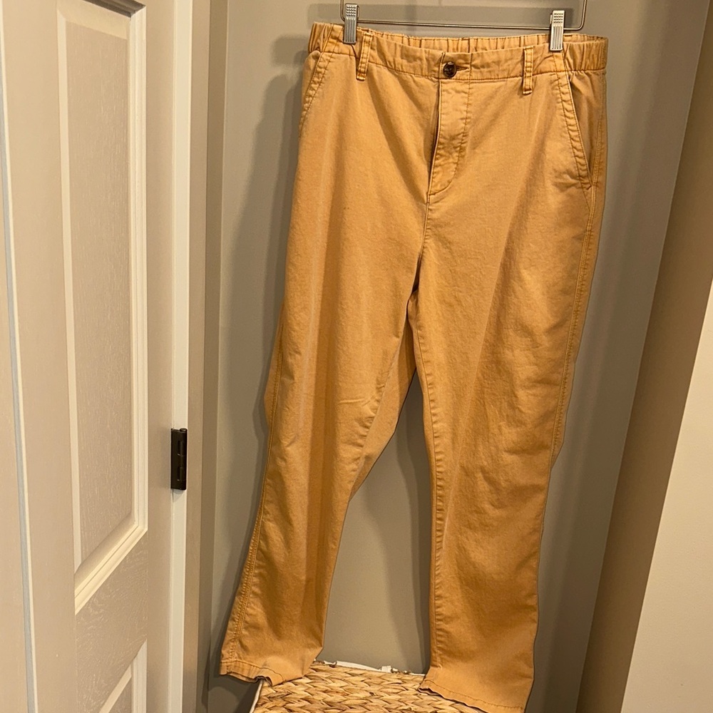 Classic chinos elastic waist in the back size large tall color, cornflower